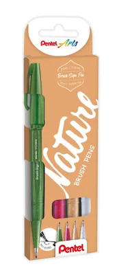 Obrázok produktu pre Sada pier Pentel na kaligrafiu so štetcom