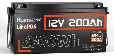 Immagine prodotto di Batteria LiFePO4 - Batteria al litio - Accumulatore di energia - Batteria solare - 12V - 200Ah - Batteria per camper