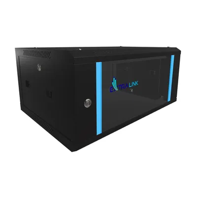 Image de Extralink, distributeur 19 pouces, 4U, 600x450 mm, noir – serveur et réseau, montage mural