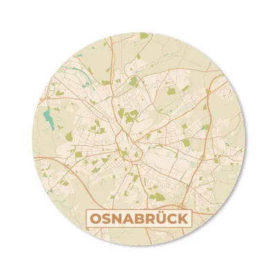 Produktbild von MuchoWow® Mauspad Mousepad Karte - Osnabrück - Karte - Stadtplan - Vintage 40x40 cm - Mousepads - Maus Mat - Pad - Mausunterlage - Schreibtisch Accessoires