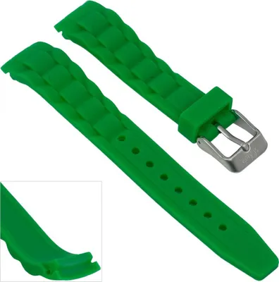 Produktbild von s.Oliver SO-2569-PQ | Uhrenarmband Silikon grün 17mm