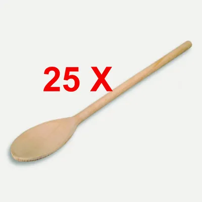 Produktbild von 25 Stück = Kochlöffel, ovale Form aus Holz 30 cm