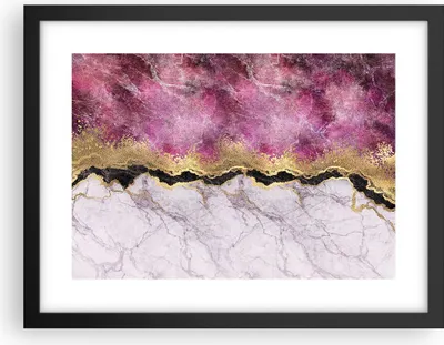 Produktbild von Gerahmtes Poster - Schwarzer Rahmen - Rosa golden Hintergrund - 40x30 cm - Wand Bild - Wanddeko - Wandbilder - Kunstposter - Wandposter - Bilderrahmen - Bilder - Kunstdruck - P2BAA40x30-5038