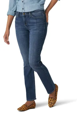 Productafbeelding van Lee Damen jeans, model "Petite Regular Fit", rechte pijpen, kleur "Seattle", maat 32 Short