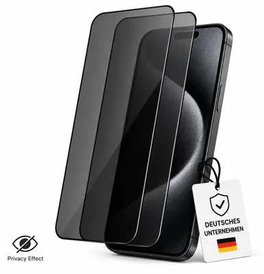 Produktbild von Privacy Displayschutzglas für iPhone | 9H Schutzglas mit Sichtschutz | Anti Spy – IPhone 11 / XR / 2 Stück