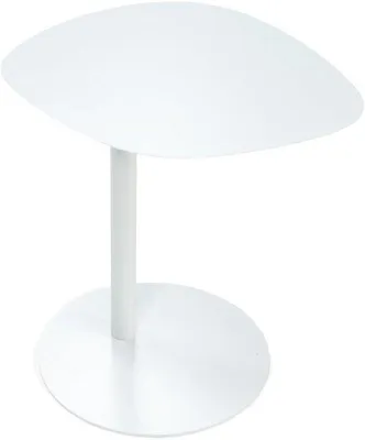 Produktbild von Unyqoos® Beistelltisch Weiß – Skandinavisches Design, 50 cm Höhe, kompakter Seiten- und Nachttisch, einfache Montage