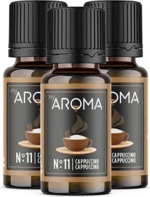 Produktbild von myAROMA Flavour Drops – Cappuccino, 3x10ml, Zuckerfrei, Kalorienfrei, Vegan, Natürlich ohne Künstliche Farbstoffe, zum Backen & mehr, Nr. 11