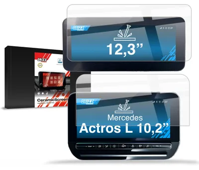 Produktbild von Keramische Autodisplayfolie 2in1 für Mercedes Actros L (2026), Grizz Protector