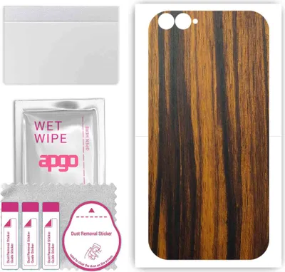 Produktbild von apgo Rückseite Schutzfolie, Skin, kompatibel mit Doogee X30, Hinten Displayschutzfolie aus Vinylfolie, kratzfest, einfache Montage - Tigerwood
