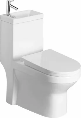 Immagine prodotto di Aqualine HYGIE WC combinato con lavabo, scarico verticale/orizzontale, bianco