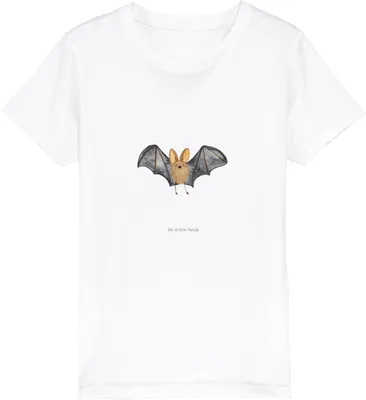 Produktbild von Mr. & Mrs. Panda Kleinkinder T-Shirt Fledermaus Flügel 12-14 Jahre (152/164) - Weiß - Geschenk, Kindershirt, Teenager, Lustige Sprüche, Kinder, für, Baumwollshirt