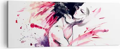 Produktbild von Bild auf Leinwand - Leinwandbild - Abstraktion Gesicht Emotion weiblich - 140x50cm - Wand Bild - Wanddeko - Leinwanddruck - Bilder - Kunstdruck - Leinwand bilder - Wandkunst - AB140x50-3051