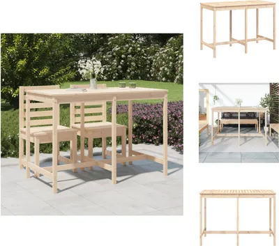 Produktbild von vidaXL Gartentisch 159,5x82,5x110 cm Massivholz Kiefer -  Gartentische
