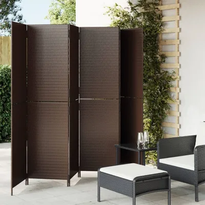 Produktbild von "im Sonderangebot"Paravent 6-tlg. Braun Poly Rattan NEU259507 - Paravents