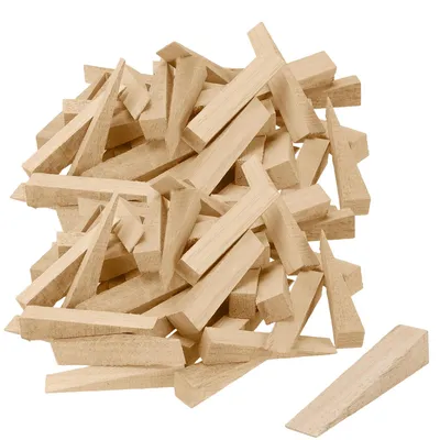 Holzkeil Türstopper, 10x2x2 cm, 100 Stück, dreieckig
