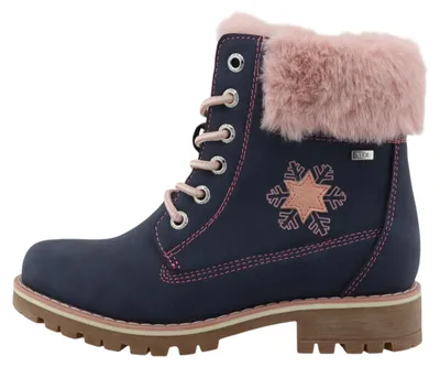 Imagen del producto de Tom Tailor: Zapatos para niña, botas de invierno, botines con cordones, color azul, para uso diario