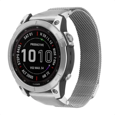 Immagine prodotto di cinturino imoshion QuickFit® Milanese - connettore Garmin 22 mm - Taglia L/XL - Argento