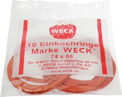 Produktbild von WECK konzervačný krúžok 74x86 mm 10 vrecúšok