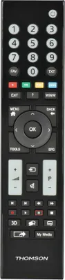 Produktbild von Hama ROC1117GRU, TV, IR Wireless, Drucktasten, Schwarz