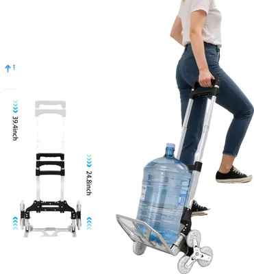 Obrázok produktu pre Skladací schodolez, odolná konštrukcia, ľahká manipulácia, čierny