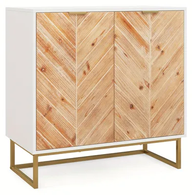 Immagine prodotto di Comò - Armadio contenitore - Cassettiera - Credenza - Mobile contenitore - Design moderno, bianco - MDF e legno massello