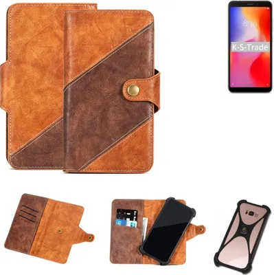 Produktbild von K-S-Trade Handy-Hülle Schutz-Hülle Bookstyle Case Wallet-Case kompatibel mit Xiaomi Redmi 6 Pro Handy Cover Bumper Kantenschutz Smartphone