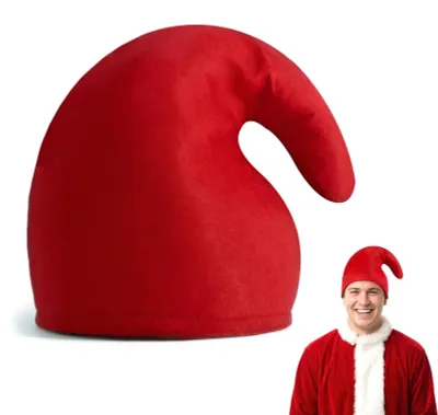 Filz-Spitzhut für Erwachsene, Zwergenmütze, 62 cm, rot