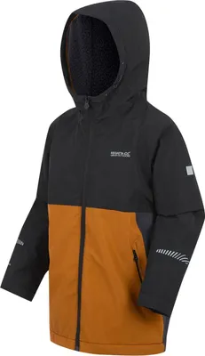 A studio shot of a children's winter jacket.
