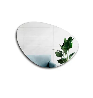 Image de Miroir de salle de bain irrégulier OBSYDIAN, dimensions 118 x 90 cm, à fixer au mur