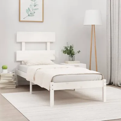 Produktbild von Massivholzbett Weiß 100x200 cm , Klassische Betten Design 2024