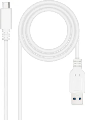 Produktbild von Nanocable 10.01.4001-L150-W, 1,5 m, USB C, USB A, USB 3.2 Gen 2 (3.1 Gen 2), 10 Gbit/s, Weiß