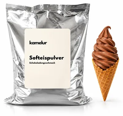 Produktbild von Kamelur Softeispulver Schoko 1,5kg