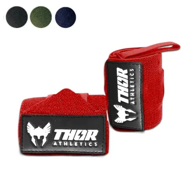 Produktbild von Thor Athletics Handgelenkbandagen – Fitness – Bandage für Krafttraining – Handgelenkstütze – 60 cm – Rot