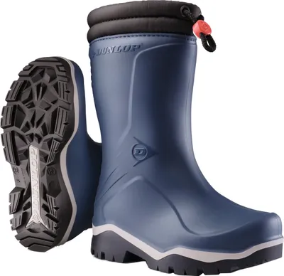 Produktbild von Dunlop K354061 Blizzard Kids Stiefel gefüttert PVC Blau/Grau/Schwarz - blau - 33