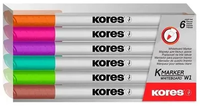 Obrázek produktu pro Kores M22846, 6 kusů, Hnědá, Světle modrá, Světle zelená, Růžová, Fialová, Štětičkový hrot, Vícebarevný, Kulatý, 1 mm