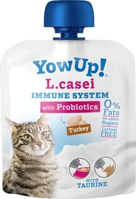 Productafbeelding van YowUp! Kattenkoekjes, gevogelte (kalkoen), L. Casei, voor het immuunsysteem, 85 gram