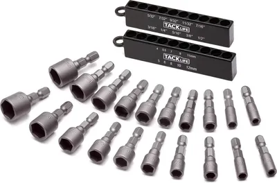 Produktbild von Tacklife PNDB1A Steckschlüsseleinsätze Schraubendreherbitsätze mit Chrom Vanadium Stahl