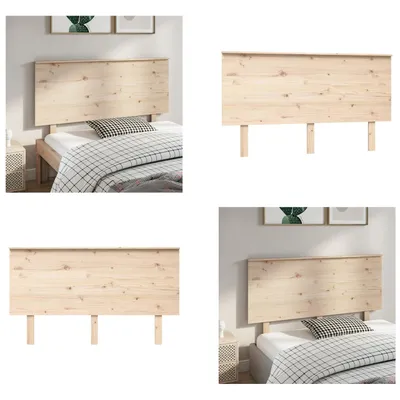 Image de vidaXL Tête de lit 144x6x82,5 pin massif - Tête de lit - Têtes de lit - Tête de lit en bois