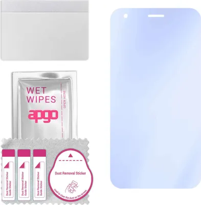 Produktbild von apgo Hybrid Schutzglas, kompatibel mit ZTE Changxing 60, 9H Härte, Flexible Nano Glass PRO, toller Ersatz für Hartglas, kratzfester Displayschutzglas, Displayschutz, Full Glue