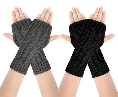 Produktbild von Armstulpen Pulswärmer Fingerlose Handschuhe - Thermisch - Set mit 2 Stück - Damen