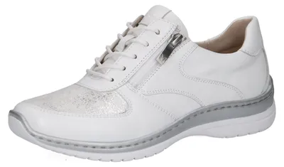 Zdjęcie produktu dla Caprice Trainers - White / Silver Leather/Textile : Normal : 42 Rozmiar: 42 Szerokość: Normalna