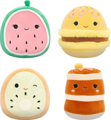 Produktbild von Jazwares SQCR06866 - Squishmallows - Food Squad, Plüschfigur, je 12,5 cm, 4er Pack