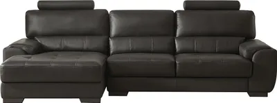Produktbild von METROPOLITAN II Leder-Ecksofa - Schwarz - Linkes Ecksofa