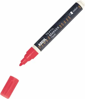 Image de KREUL Marqueur pour textiles Opaque moyen Rouge