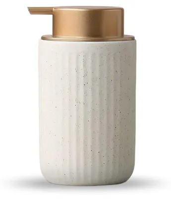 Produktbild von Seifenspender, Keramikseifenspender, Spülmittelspender, Keramikseifenspender für Küche, WC und Badezimmer, mattbeiger Seifenspender (250 ml)