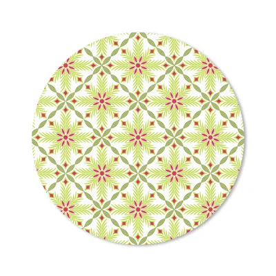 Produktbild von MuchoWow® Mauspad Mousepad Bohème - Muster - Blumen 50x50 cm - Mousepads - Maus Mat - Pad - Mausunterlage - Vinyl