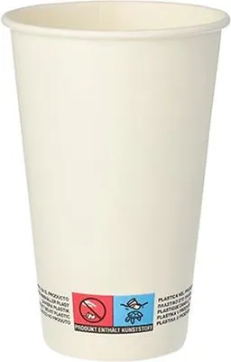 Produktbild von Papstar Trinkbecher, Pappe "To Go" 0,3 l Ø 8 cm · 11,7 cm weiß, 20 x 50 Stück