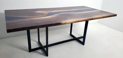 Produktbild von Esstisch Design Tisch Harz Moderne Tische Meer Ozean Fluss  Möbel 220x90 Epoxid