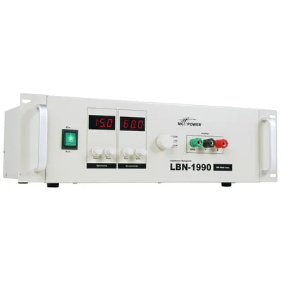 Obrázok produktu pre MC-POWER MCP LBN-1990 - Labornetzgerät, 0 - 60 V, 0 - 60 A, Mehrbereich, 19''-Rackeinbau - 19"