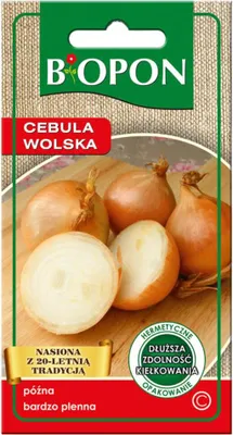 Zdjęcie produktu dla Biopon Nasiona Cebula Wolska Odmiana Późna Bardzo Plenna Do Ogródka 3G